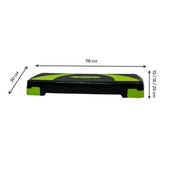 Степ-платформа WCG EasyStep 3-ступенева Зелена W-044G фото