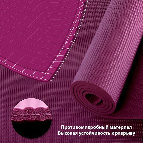 Килимок для йоги та фітнесу (йога мат) WCG M6 зелений 001.M6 фото