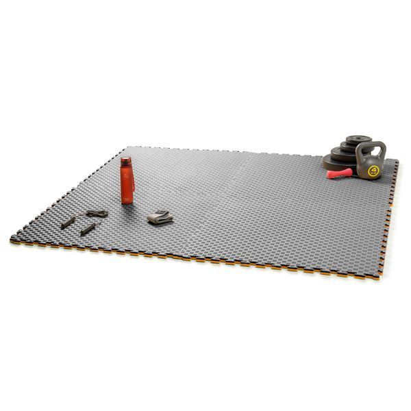Мат-татамі (Мат-пазл ластівчин хвіст) WCG EVA 100х100х2 cm чорно-помаранчевий W-100х2 O/B(2) фото
