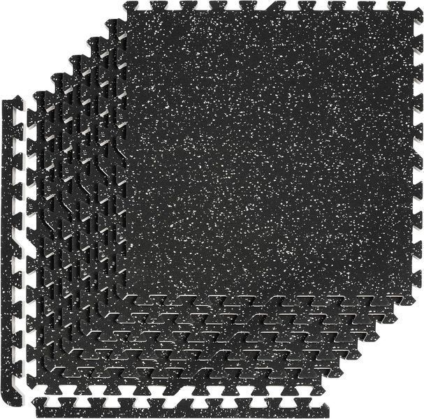 Мат-пазлы DualMat 60&times;60&times;1,2 (чёрный/белые вкрапления) &mdash; комплект 6 шт W-RUB60-12-PURPLE-6 фото