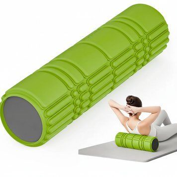 Масажний ролик WCG K3 Premium Foam Roller 42 см, салатовий, 3D рельєф, EVA, до 200 кг K3-FR42-PK фото