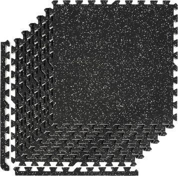Мат-пазли DualMat 60&times;60&times;2 см (чорний/білі вкраплення) &mdash; комплект 4 шт W-RUB60-20-PURPLE-4 фото