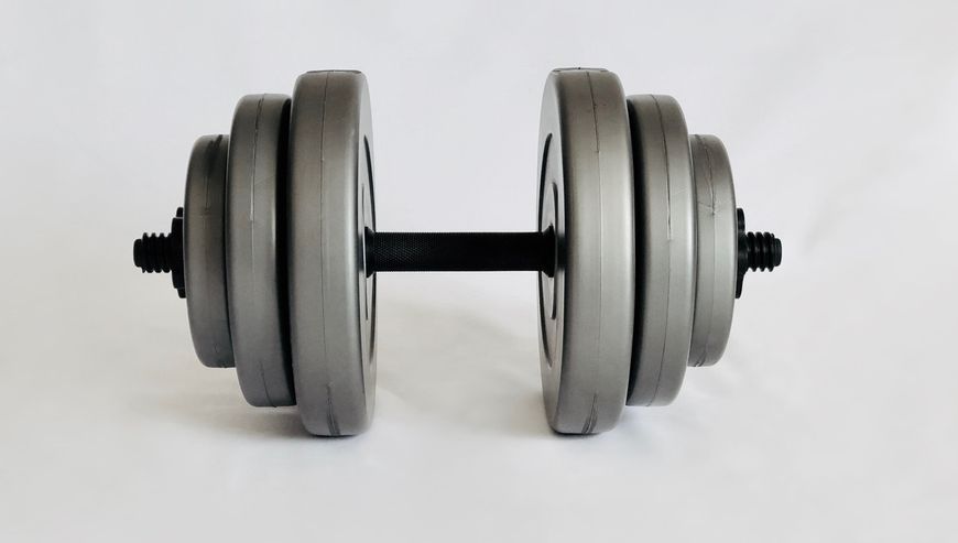 Гантелі 2х18кг GREY 02018G фото