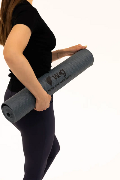 Килимок для йоги WCG Asana 173&times;61&times;0,4 см з розміткою для асан та чохлом, темно-зелений W-YM-AL173-DB фото