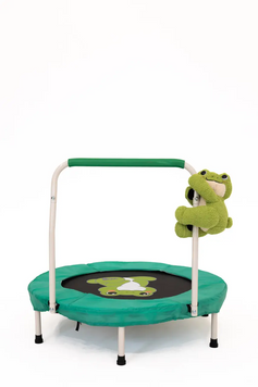 Кімнатний дитячий батут Froggy Jump 90 см (бірюзовий) з ручкою + Подарунок (Жабка) W-1003-36gr фото