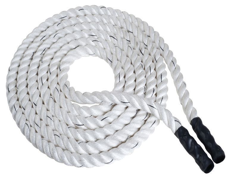 Канат тренувальний для кросфіта 15м Battle Rope White WCG 50х15 W-50х15 фото