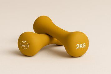 Неопреновые фитнес гантели WCG по 2 кг (2х2) W-120-2х2 фото